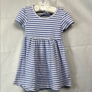 Picapino blue and white stripe ribbed twirl dress size 12 months